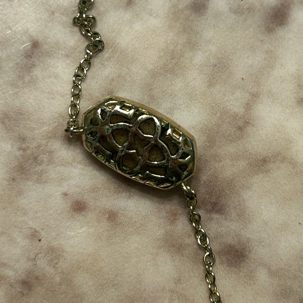 Kendra Scott Gold Rose Quartz Necklace - Picture 4 of 5